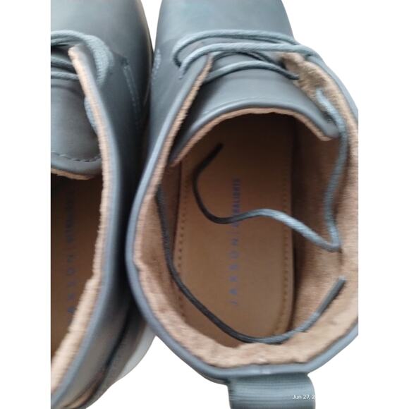 Jaxson Mens size 10½ Grey Laceup Memory‎ Foam Chelsea Boot Grungecore Casual